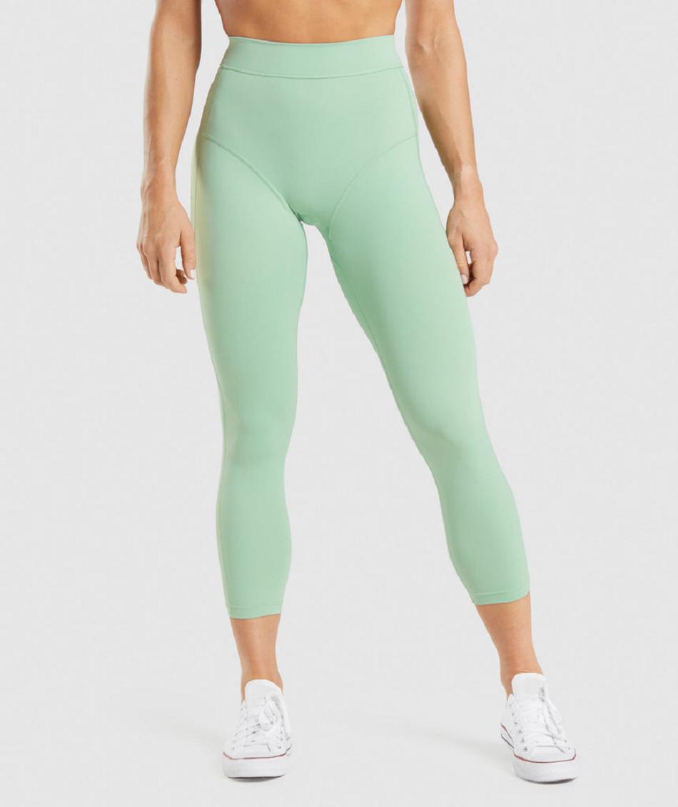 Gymshark Kk Fit 7/8 Ženske Tajice Zelene | HR 3975AHK